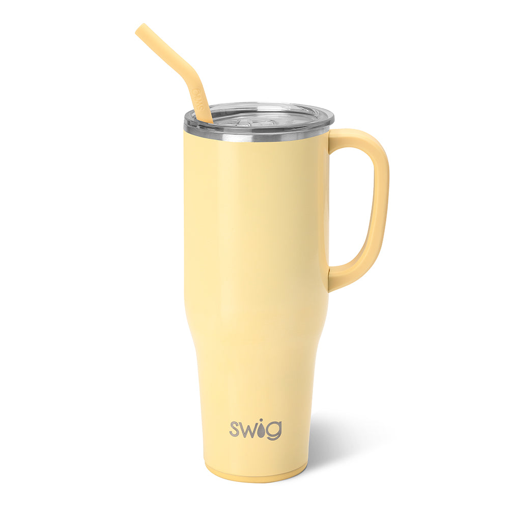 Personalized SWIG Tumbler with handle | Custom Tumbler with Silicone Straw