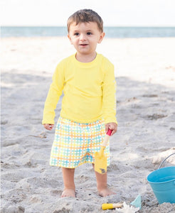 Summertime Gingham Swim Trunks