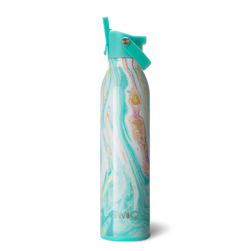 Swig Shimmer Aquamarine Flip + Sip Water Bottle (20oz) FINAL SALE