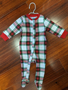 Plaid Footed Romper