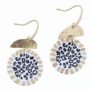 Gold & Black Leopard Earrings