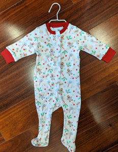 Gingerbread Boy Footed Romper