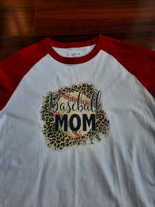 Baseball Mom Leopard Print Tee