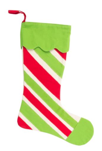 Striped Jingle Stocking – DuckaDilly