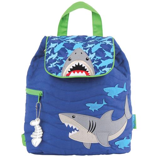 Quilted BLUE Shark Pencil Case With Zipper Shark Cosmetic Bag
